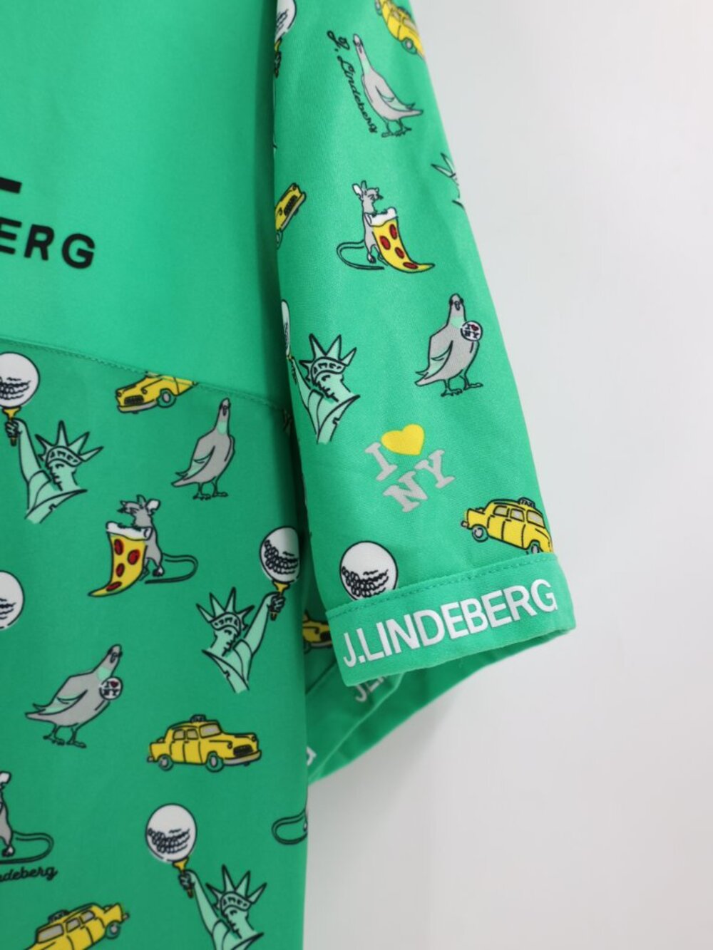 J Lindeberg Polo Shirt Mens Large Jeff Golf Pique Blarney New York Novelty Tour - Picture 4 of 14